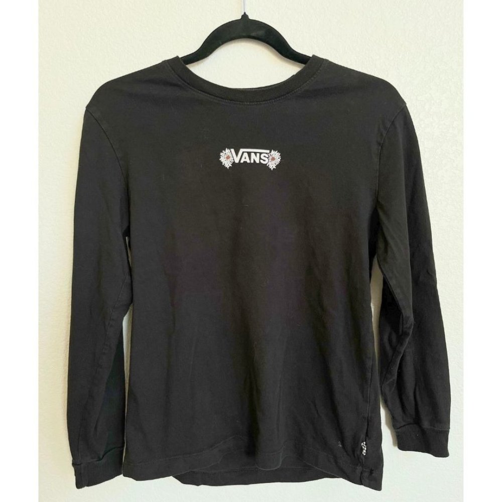 Vans Black Long Sleeve Daisy Shirt XS